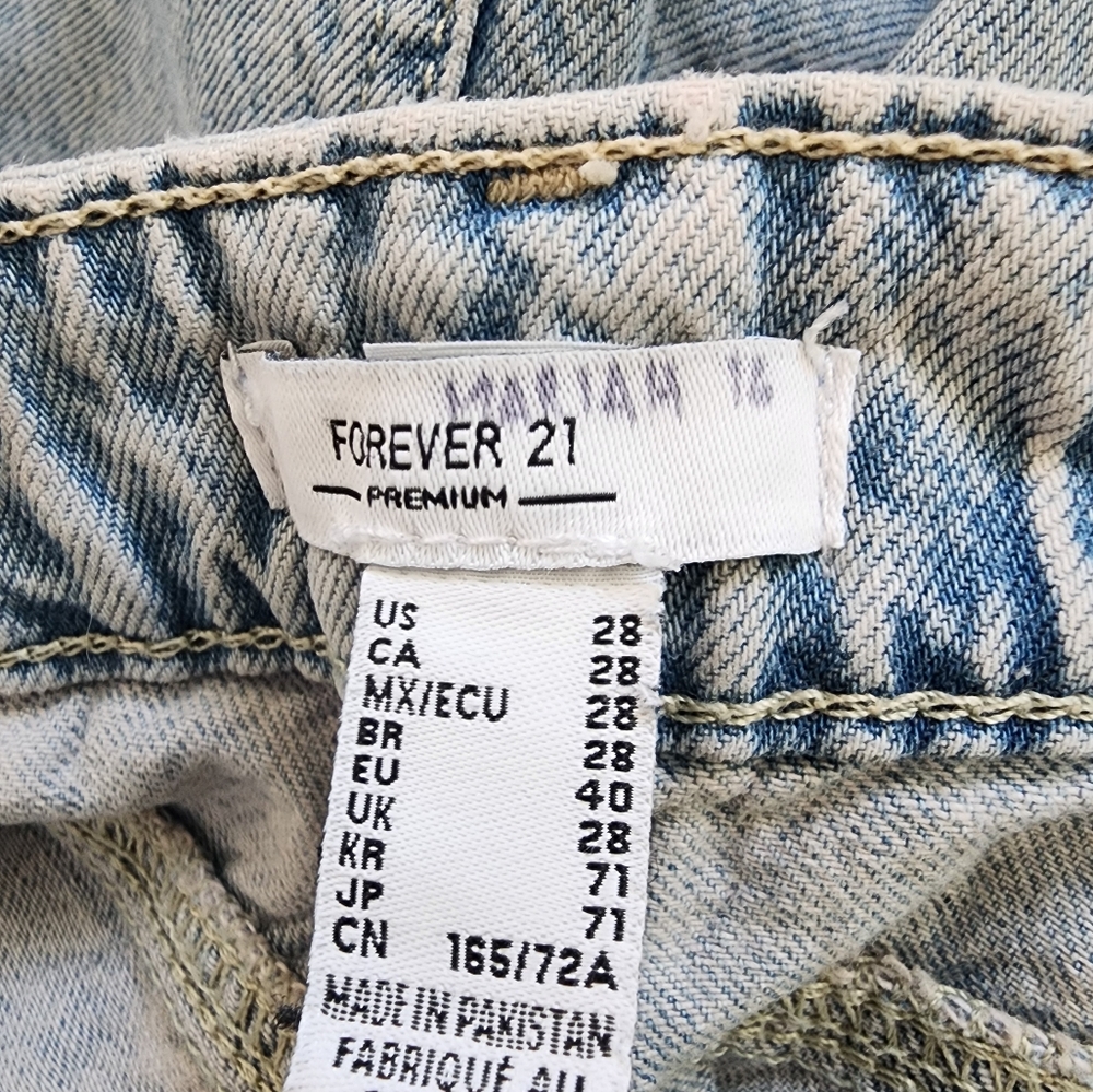 Forever 21 Wide Leg Cargo Jeans Size 28 - Picture 6 of 7